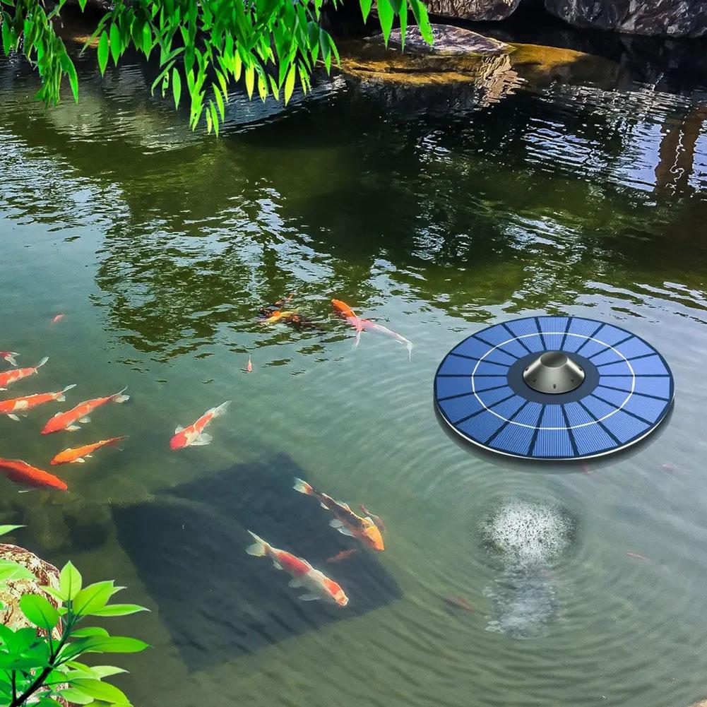 Aquaculture Aerator Pump - 2.5W Round Solar Oxygen Pump Stable