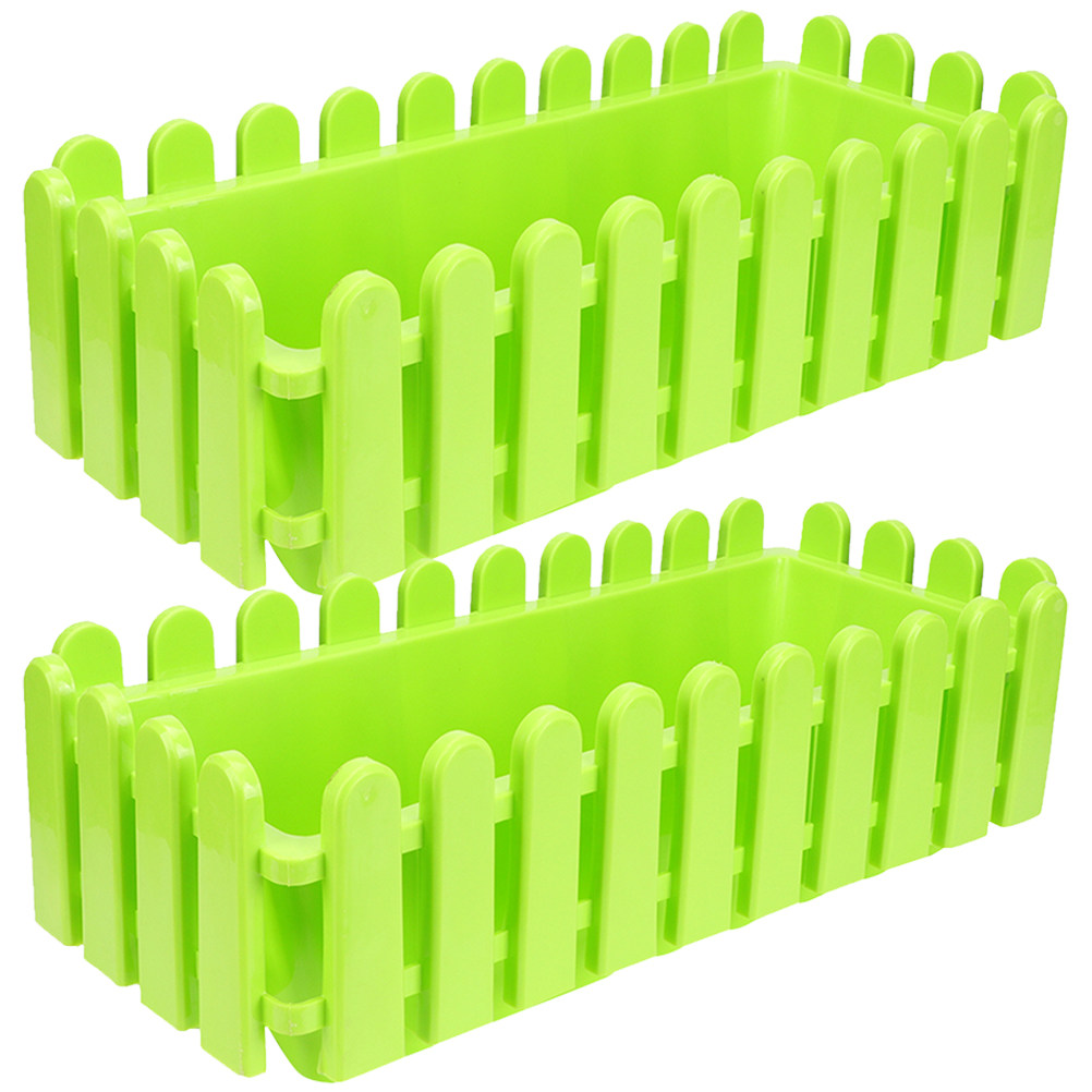Vegetable Transplanter - 2Pcs Rectangular Planter Box for Outdoor