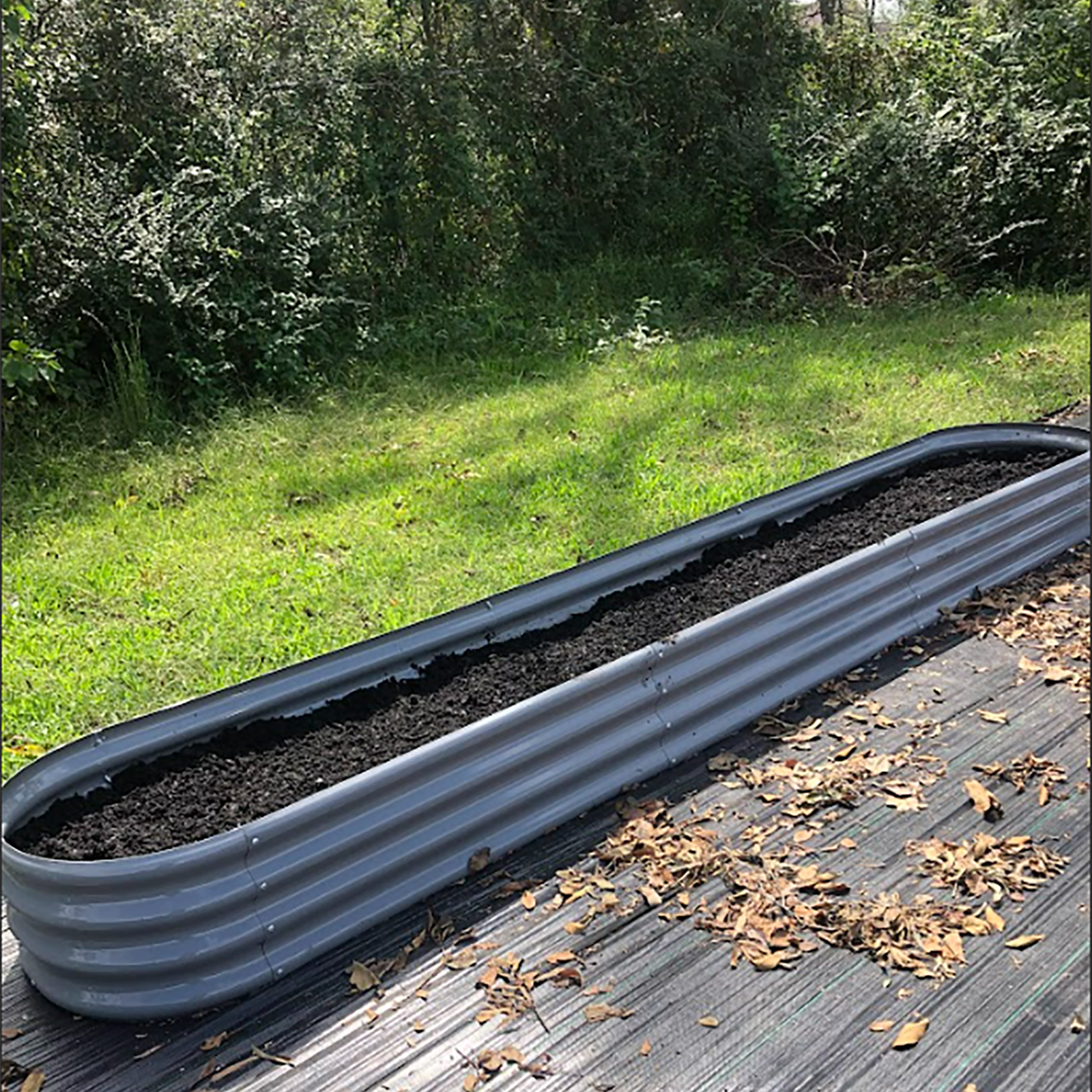 Vegetable Transplanter - 12x2x1FT Galvanized Raised Garden Bed Outdoor