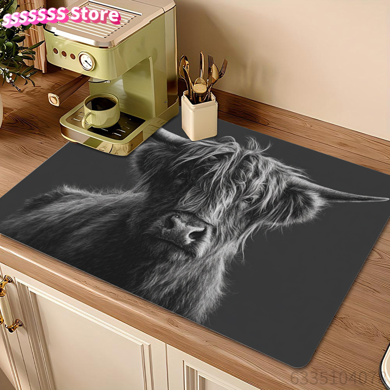 Vintage West Highland Cow Desi - Cow Mat Rubber ulasan dan harga