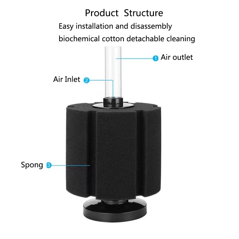 Black Spong Filter for Aquariu - Aquaculture Aerator Pump ulasan dan harga