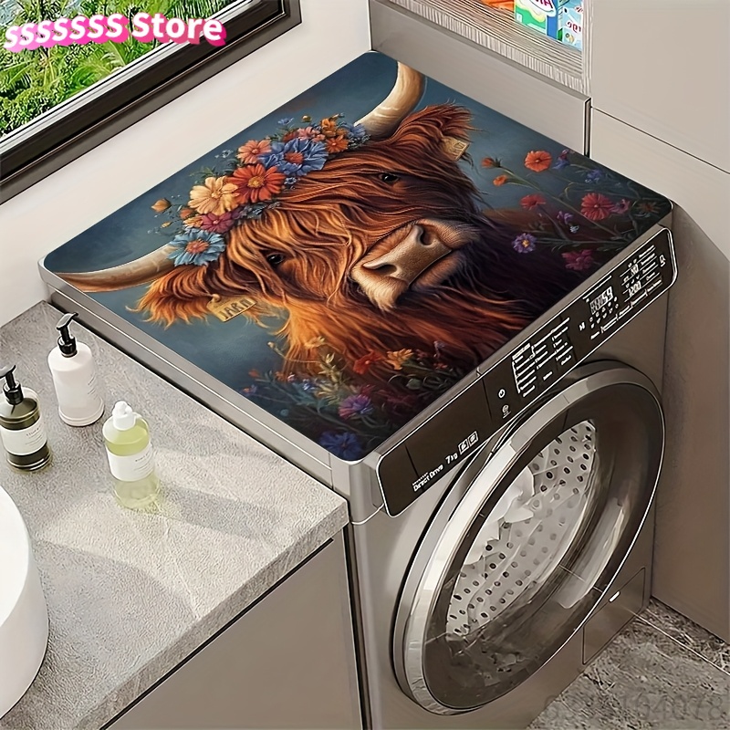 Washing Machine Dust Cover wit - Cow Mat Rubber ulasan dan harga