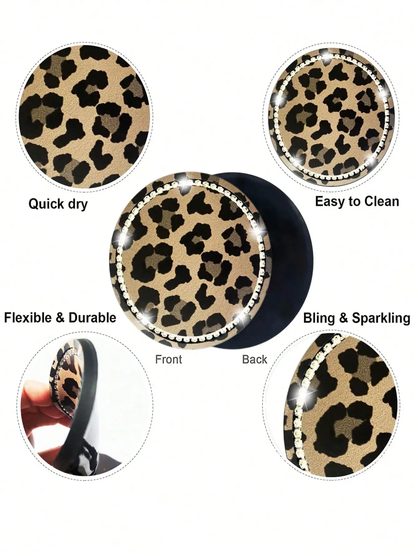 7cm Diameter Silicone Coaster  - Cow Mat Rubber ulasan dan harga