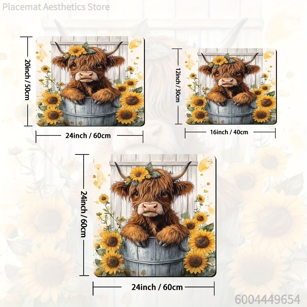 Placemat, Washing Machine Dust - Cow Mat Rubber ulasan dan harga