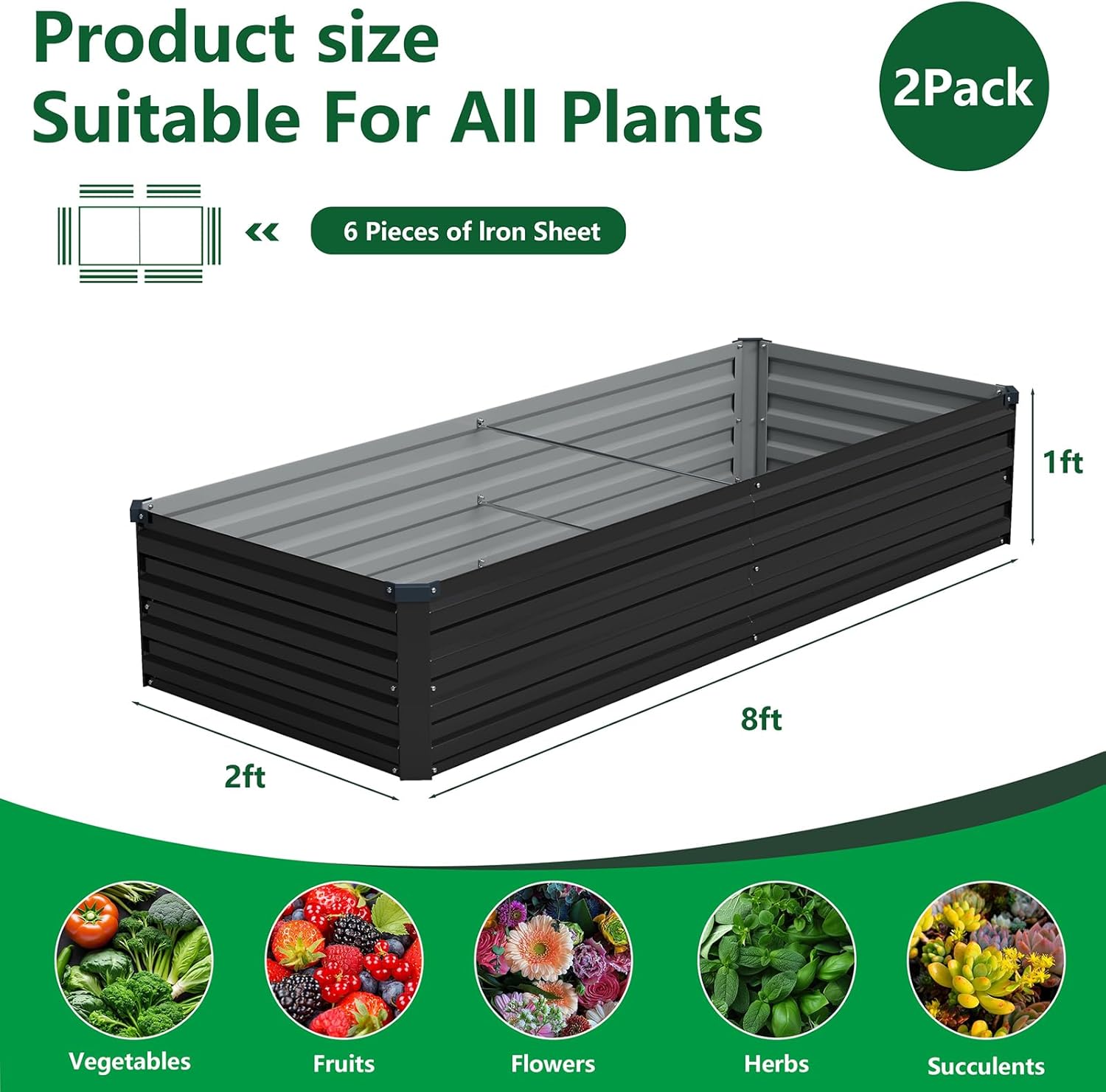 Galvanized Raised Garden Bed K - Vegetable Transplanter ulasan dan harga