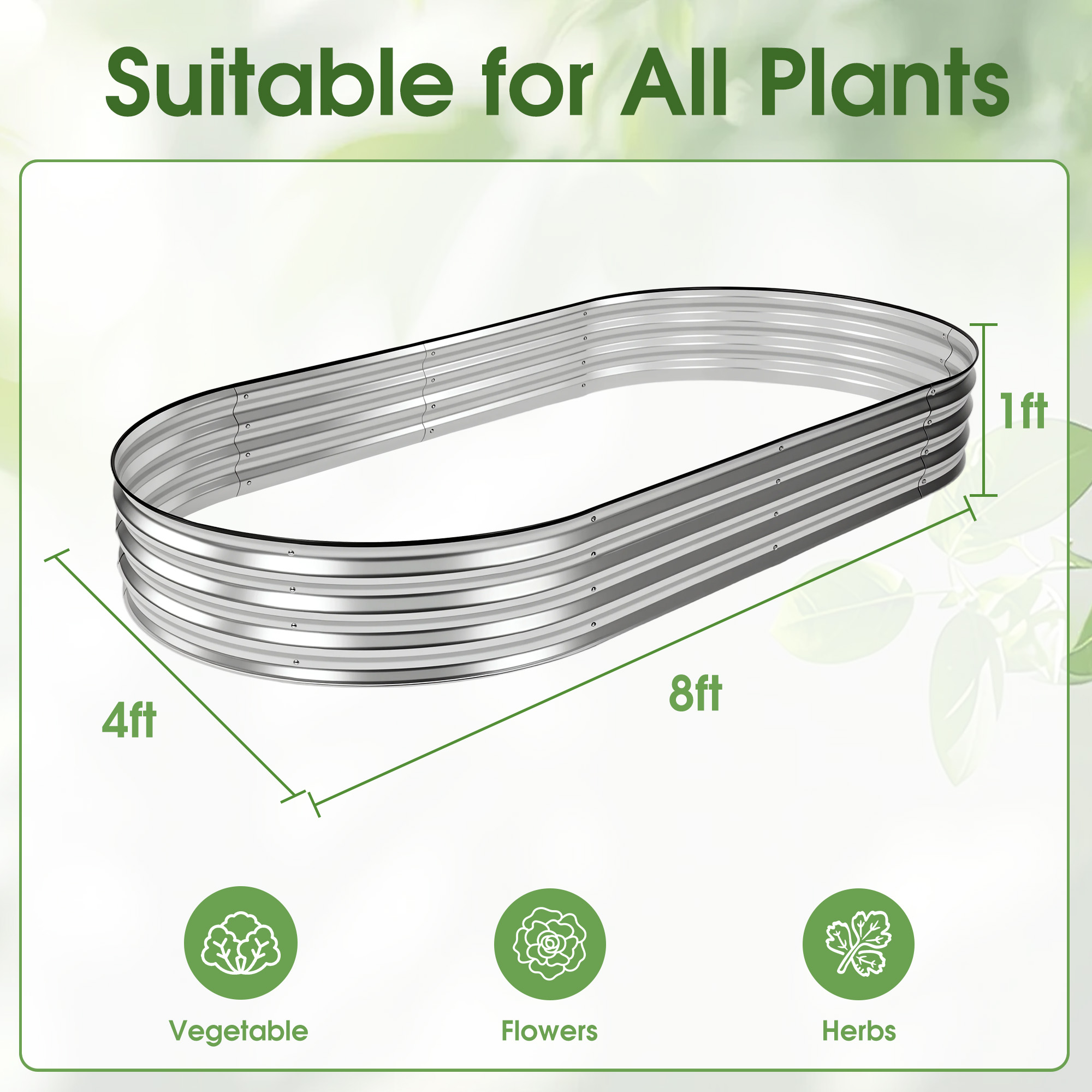 JHK 8x4x1ft Outdoor Metal Gard - Vegetable Transplanter ulasan dan harga