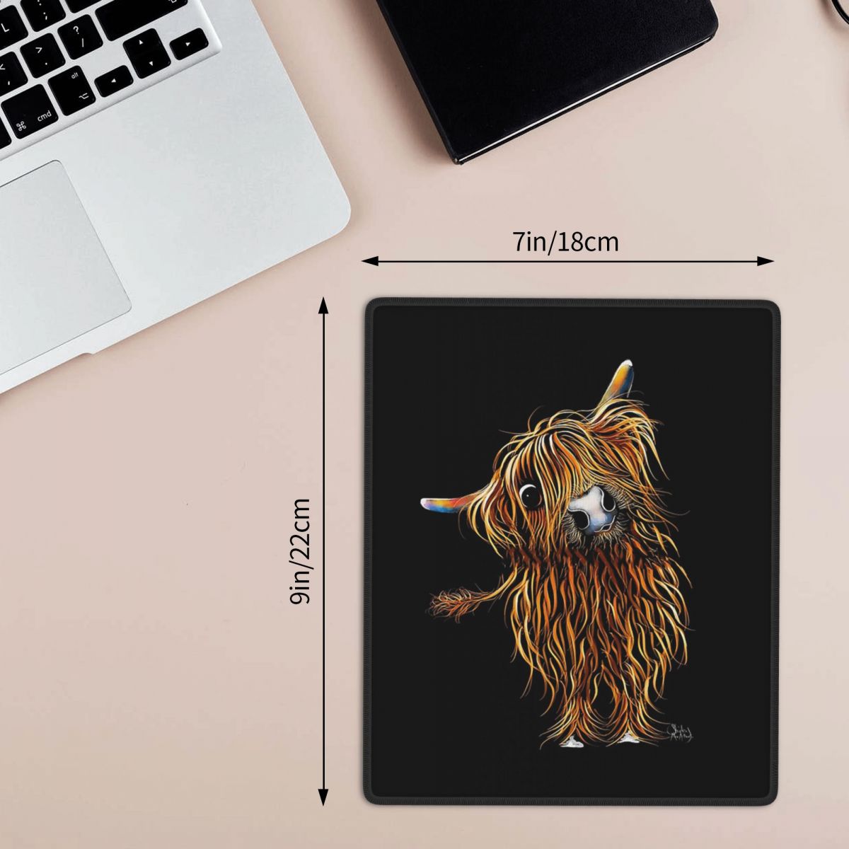 Highland Cow Print 7x9 in 22x1 - Cow Mat Rubber ulasan dan harga